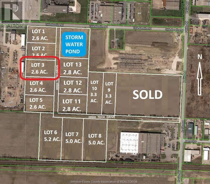 Vacant Land — Lot 3 High Tech Drive, Lakeshore, Ontario