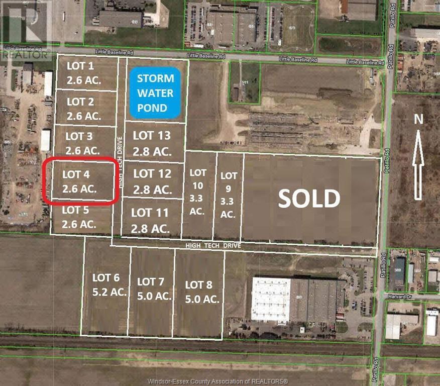 Vacant Land — Lot 4 High Tech Drive, Lakeshore, Ontario