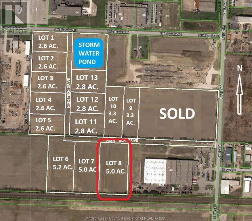 Vacant Land — Lot 8 High Tech Drive, Lakeshore, Ontario